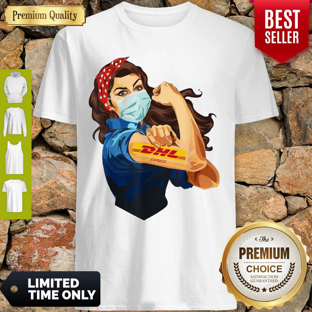 Funny Strong Woman Mask Tattoo DHL Express Shirt