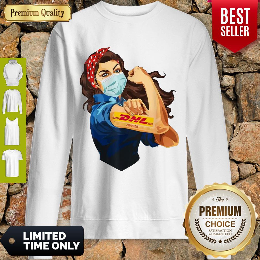 Funny Strong Woman Mask Tattoo DHL Express Shirt