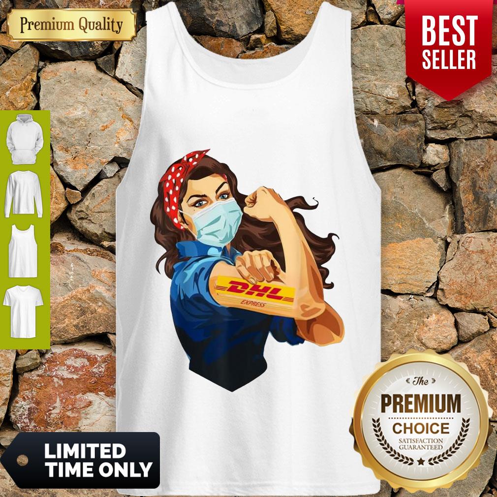 Funny Strong Woman Mask Tattoo DHL Express Shirt