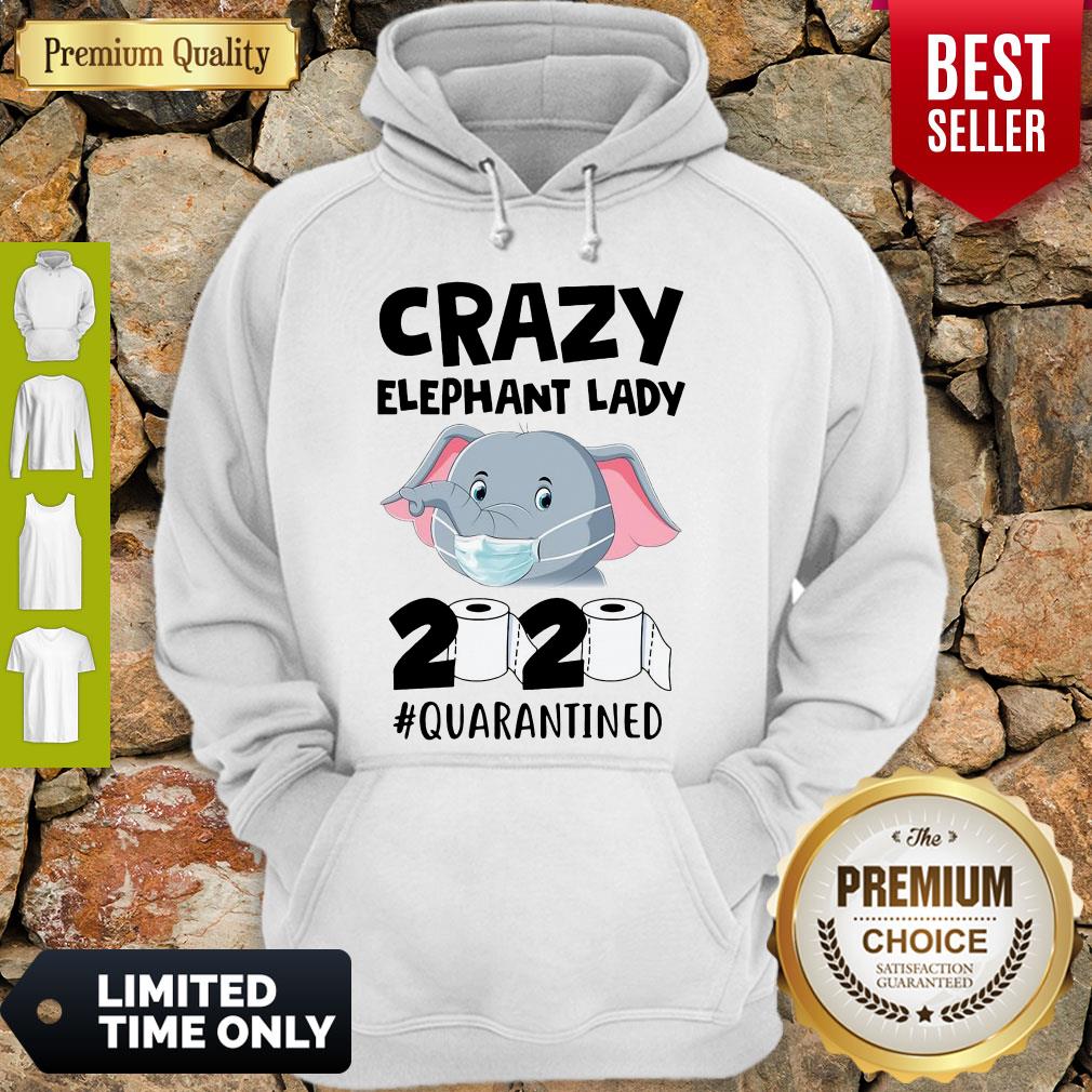 Nice Crazy Elephant Lady 2020 #Quarantined Shirt