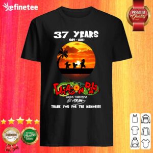 Nice 37 Years 1984-2021 Dragon Ball Akira Toriyama Signature Shirt