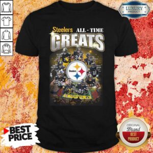 Nice Pittsburgh Steelers Team Football All Time Greats Signatures Shirt