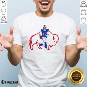 Funny Buffalo Bills 17 Josh Allen Rugby Ball Shirt