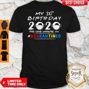Premium My 30th Birthday 2020 The One Where I’m Quarantined Shirt
