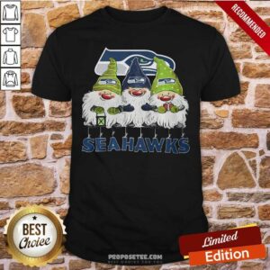 Awesome Seattle Seahawks Gnomies Christmas Shirt