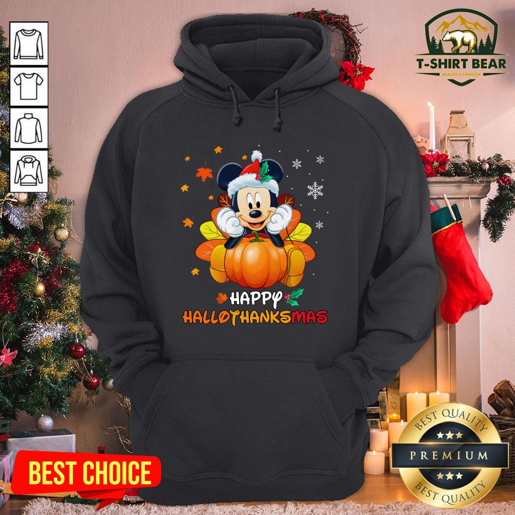 Awesome Mickey Mouse Santa Happy Hallothanksmas Shirt