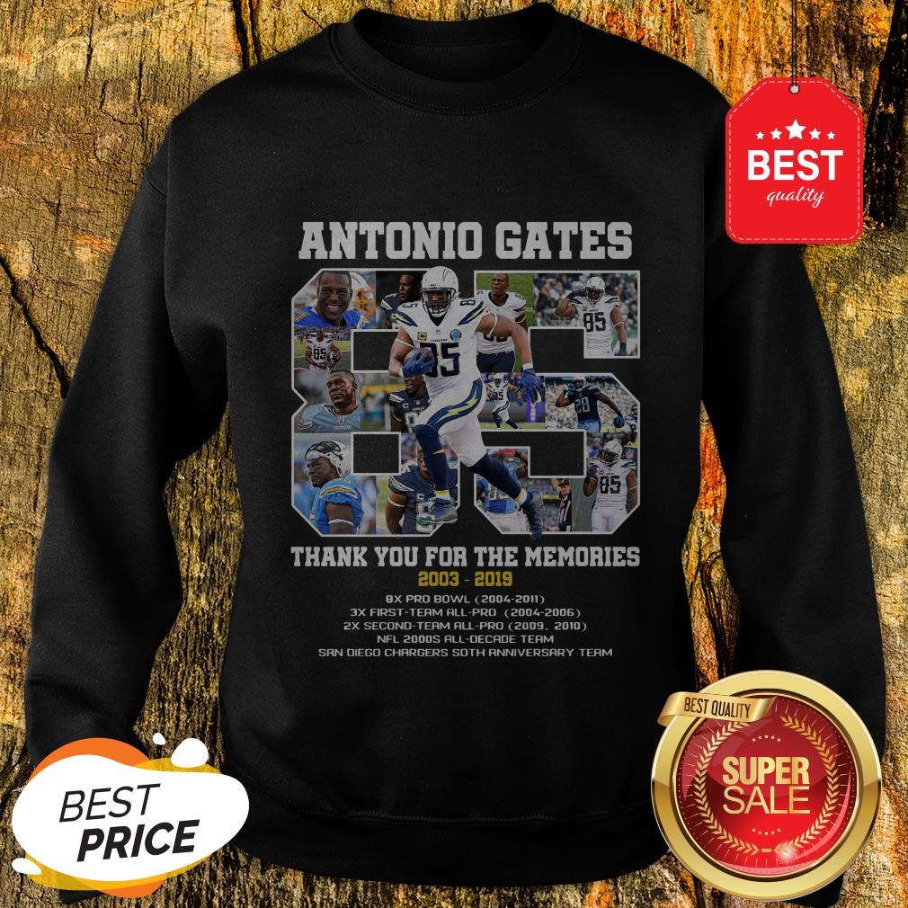 Good Antonio Gates 85 Thank You For The Memories 2003 2019 8X Pro Bowl Shirt
