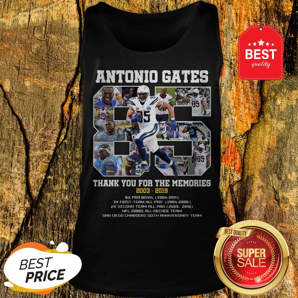 Good Antonio Gates 85 Thank You For The Memories 2003 2019 8X Pro Bowl Shirt