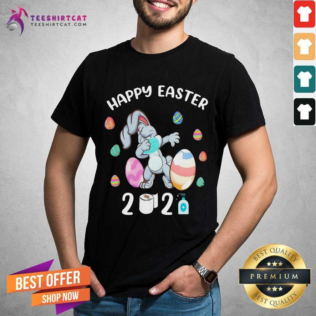 Good Bunny Face Mask Daping Happy Easter Day 2021 Shirt