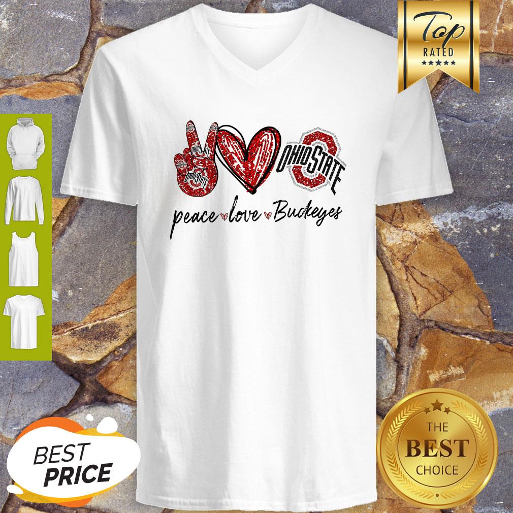 Good Peace Love Ohio State Buckeyes Shirt