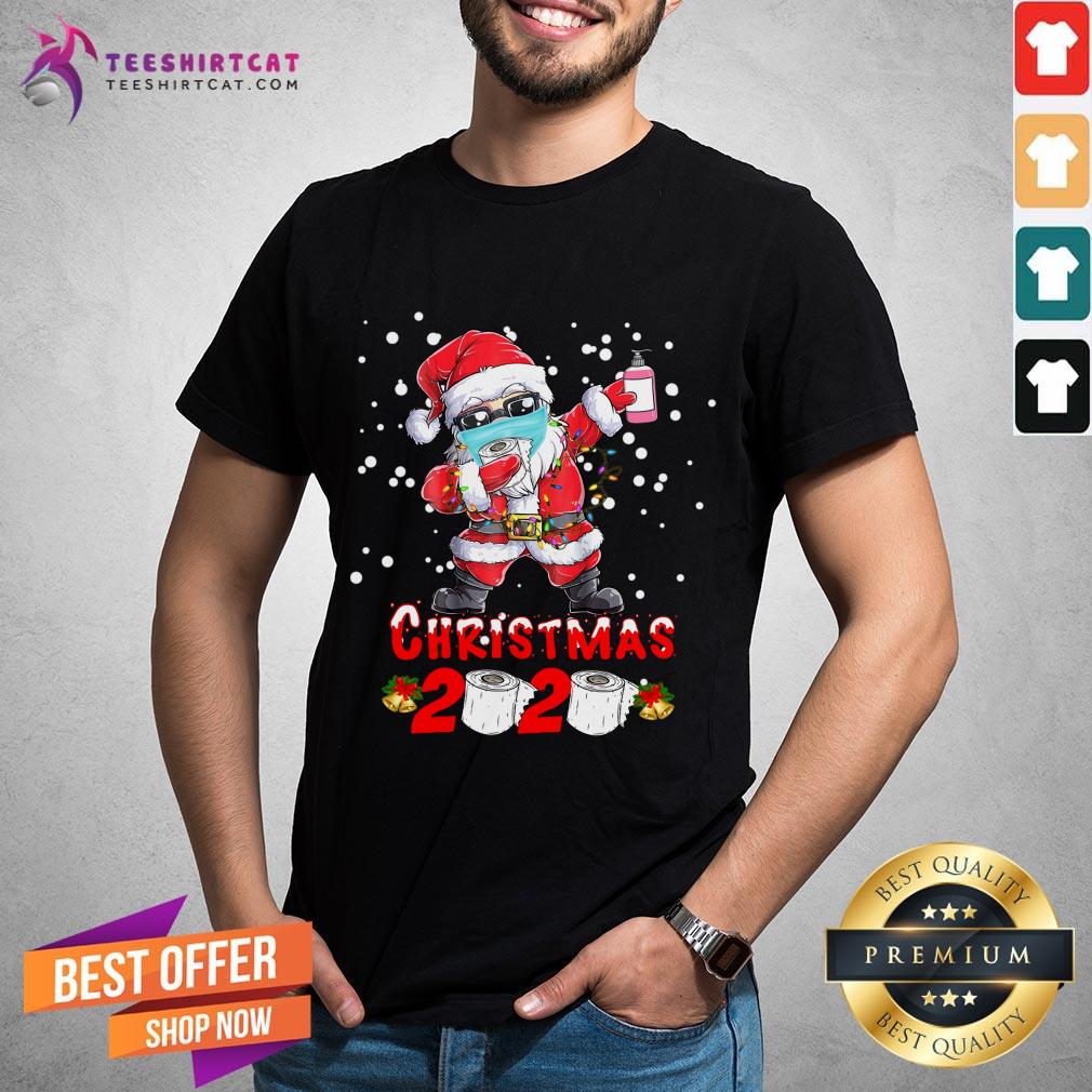 Good Santa Claus Dabbing Toilet Paper Merry Christmas 2020 Shirt