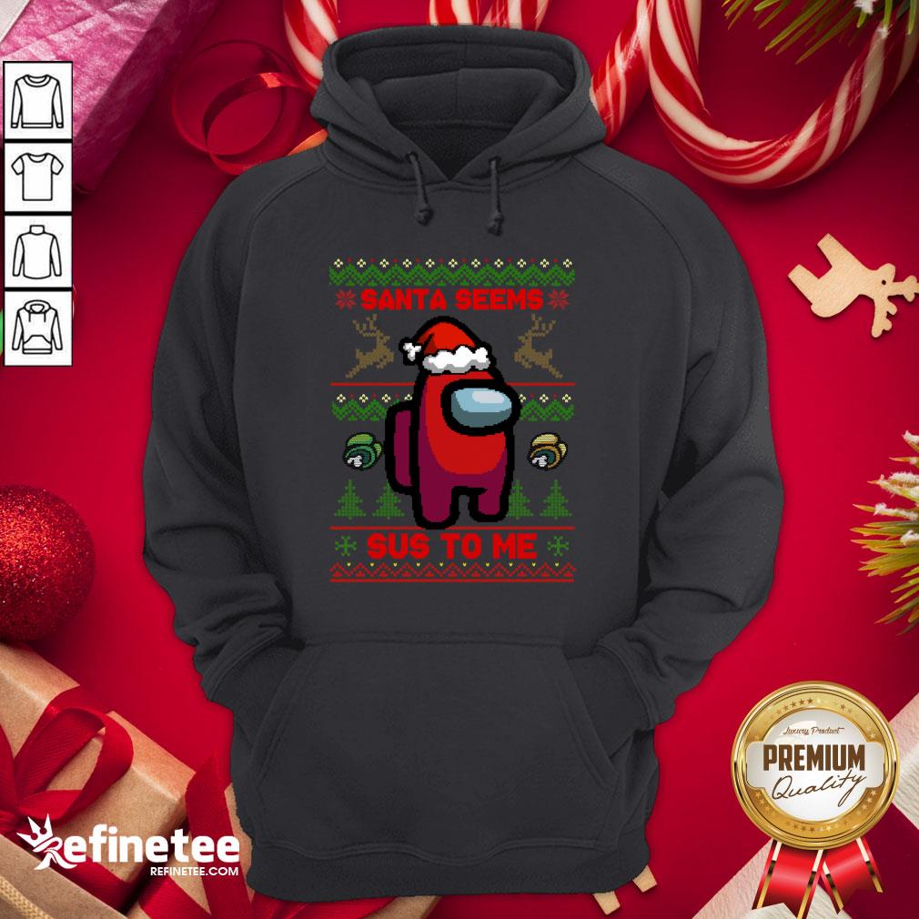 Good Santa Seems Sus To Me Mery Christmas Shirt