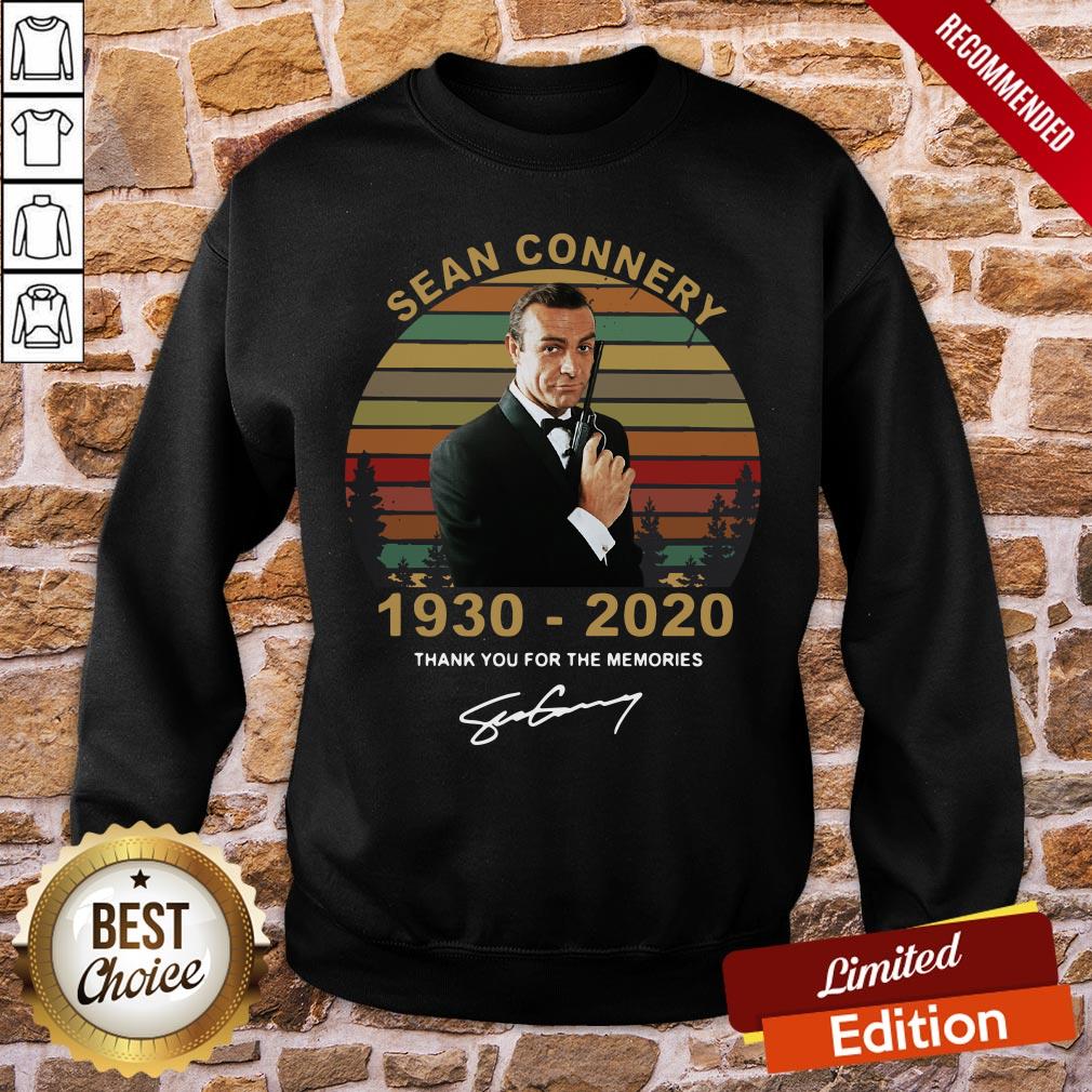 Good Sean Connery 1930 2020 Thank You For The Memories Signature Vintage Shirt