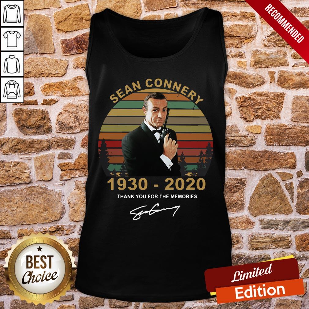 Good Sean Connery 1930 2020 Thank You For The Memories Signature Vintage Shirt