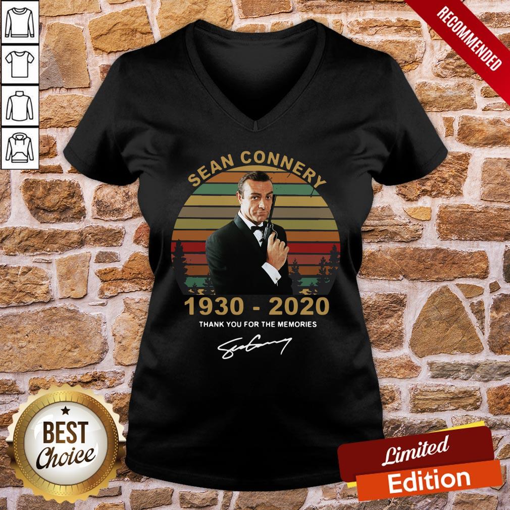 Good Sean Connery 1930 2020 Thank You For The Memories Signature Vintage Shirt