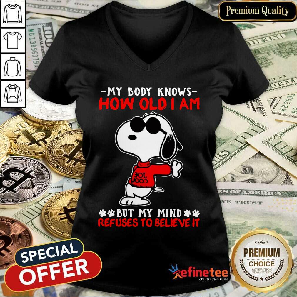 Good Snoopy How Old I Am Refuses To Believe It Shirt
