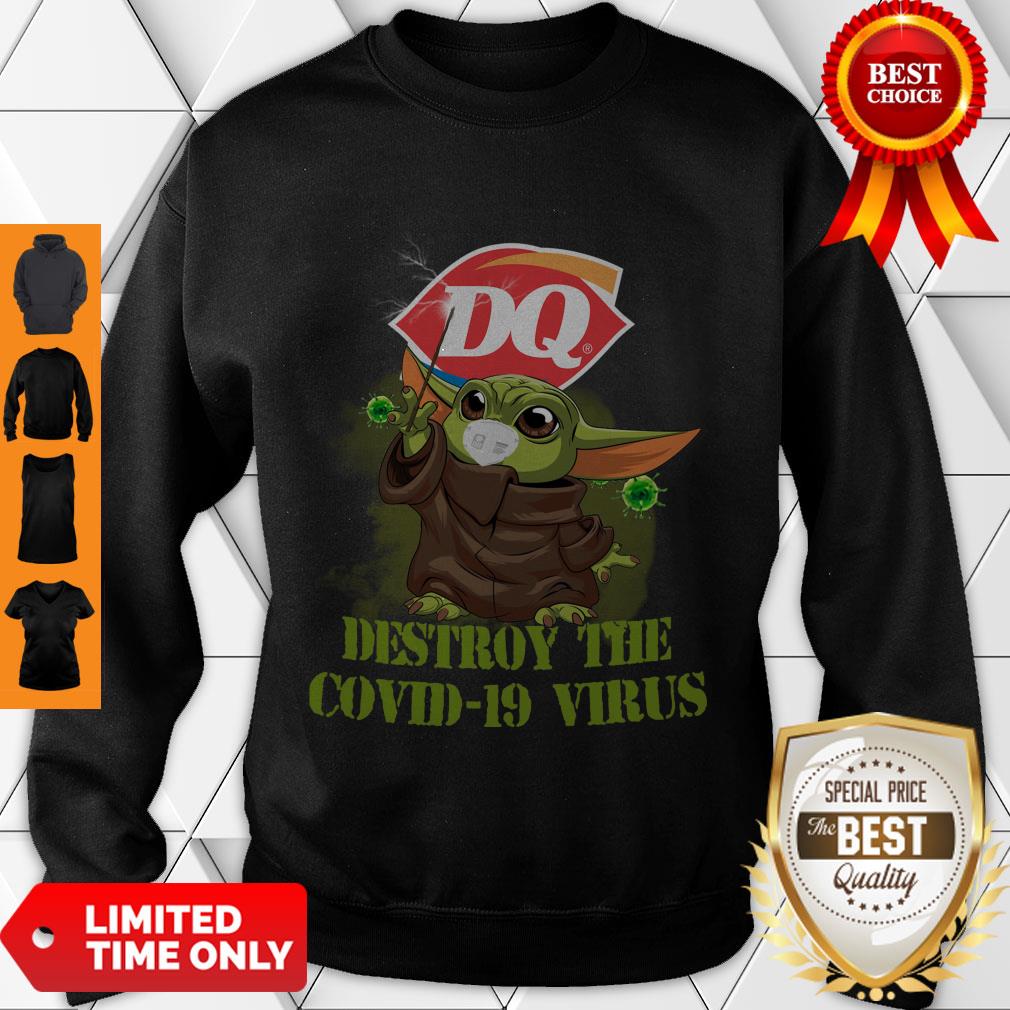 Good Star Wars Baby Yoda Dairy Queen Destroy The Covid-19 Virus Shirt