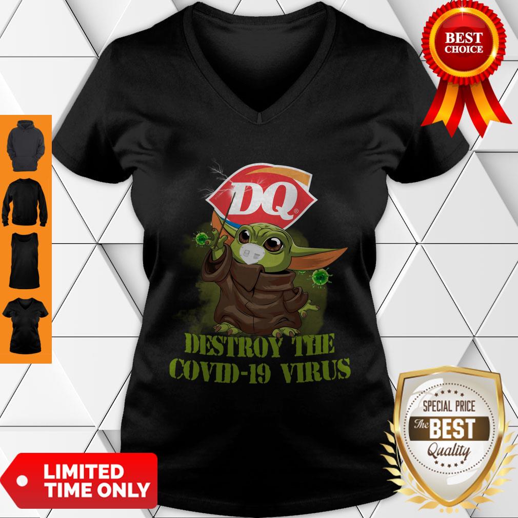 Good Star Wars Baby Yoda Dairy Queen Destroy The Covid-19 Virus Shirt