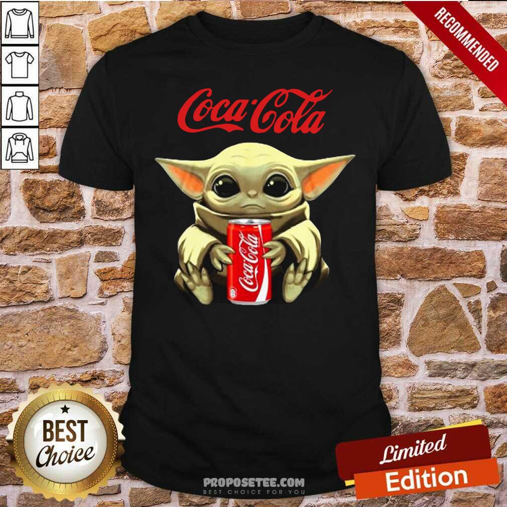 Good Star Wars Baby Yoda Hugs Coca Cola Soft Drink Shirt