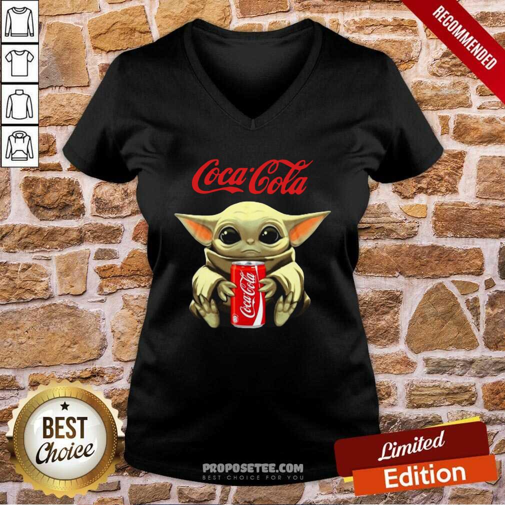 Good Star Wars Baby Yoda Hugs Coca Cola Soft Drink Shirt