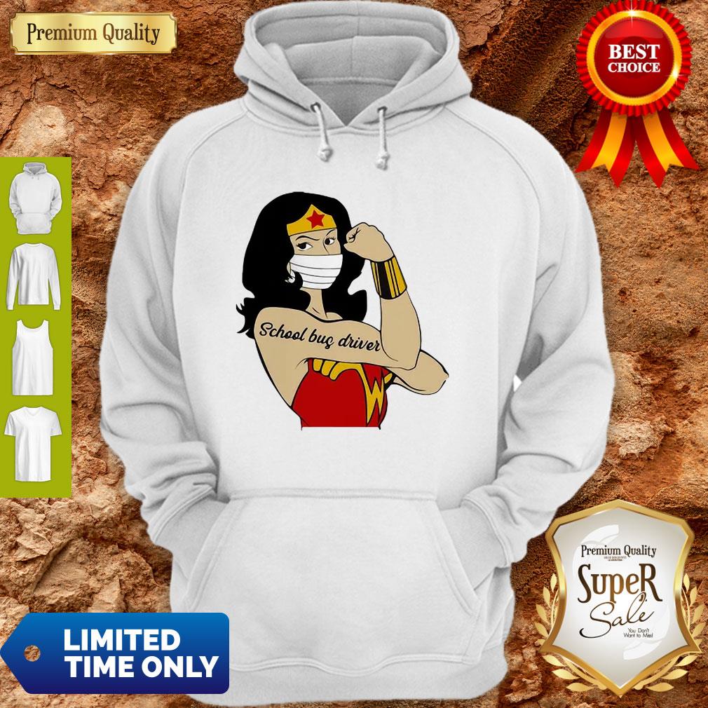 Good Strong Wonder Woman Tattoos School Bus Driver COVID-19 Shirt