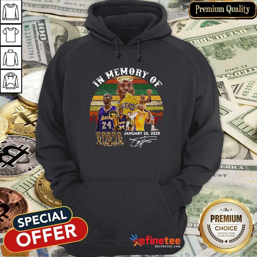 Great Vintage Retro In Memory Of Kobe Bryant January 26 2020 Signature Shirt