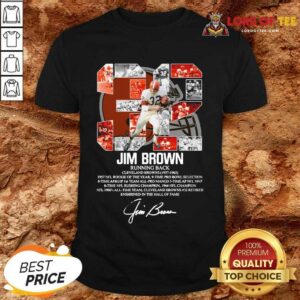 New 32 Jim Brown Running Back Cleveland Browns 1957 1965 Signature Shirt