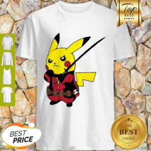 Pikachu With A Sword Deadpool Marvel Pokemon Mashup Shirt