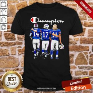 Baseball Buffalo Bills Diggs Allen And Beasley Champion Signatures Shirt