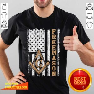 Top Freemason American Flag Shirt