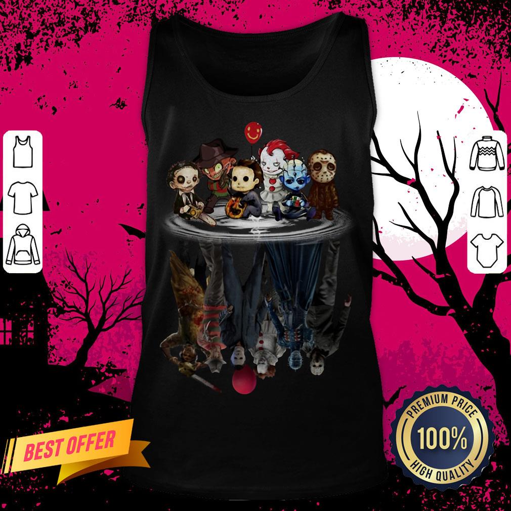 Halloween Horror Characters Movies Water Mirror Reflection Shirt