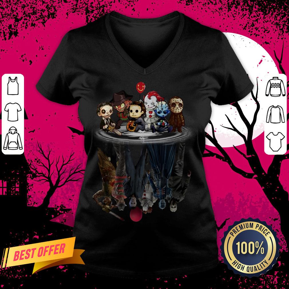 Halloween Horror Characters Movies Water Mirror Reflection Shirt