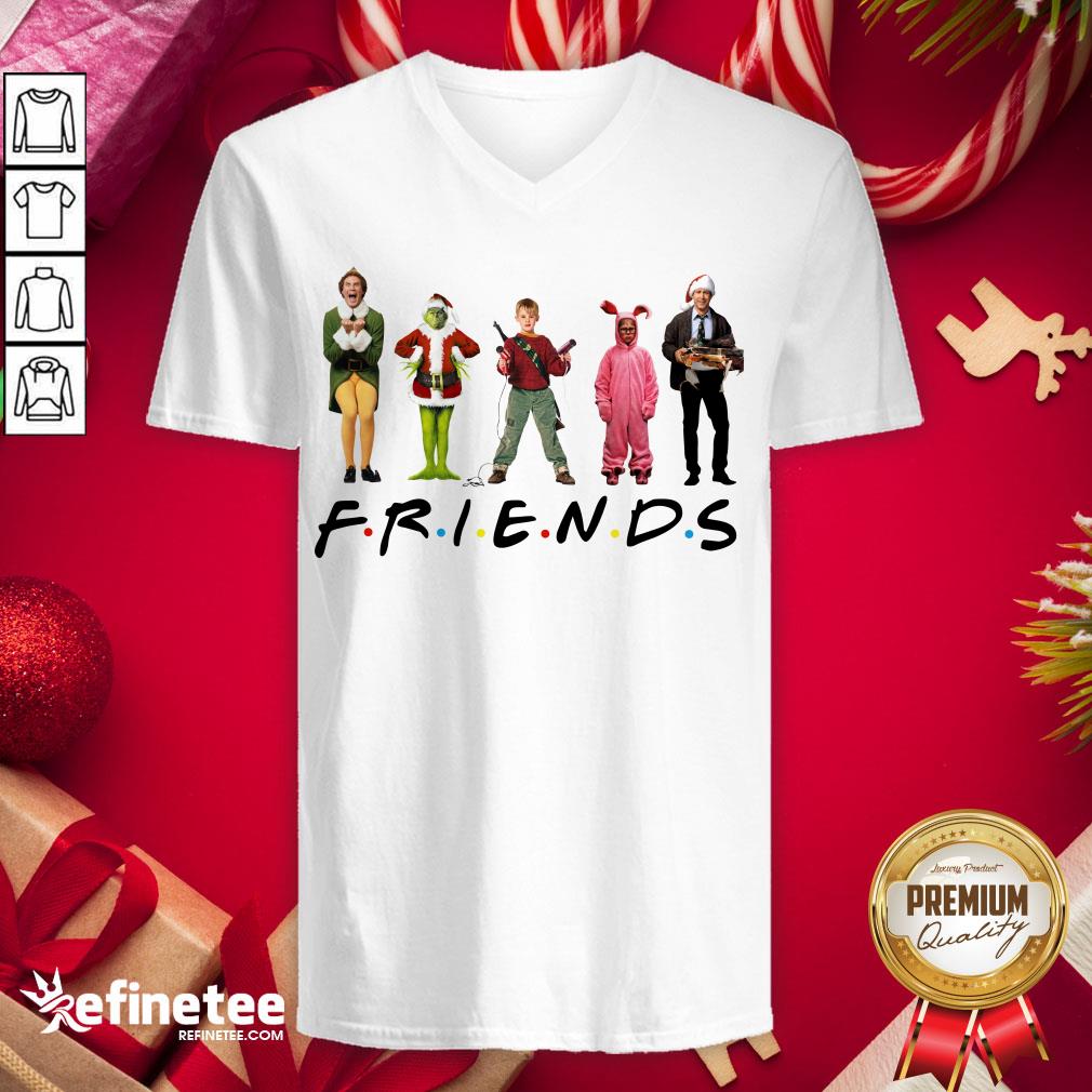 Happy Characters Elf Grinch Kevin Friends Christmas Shirt