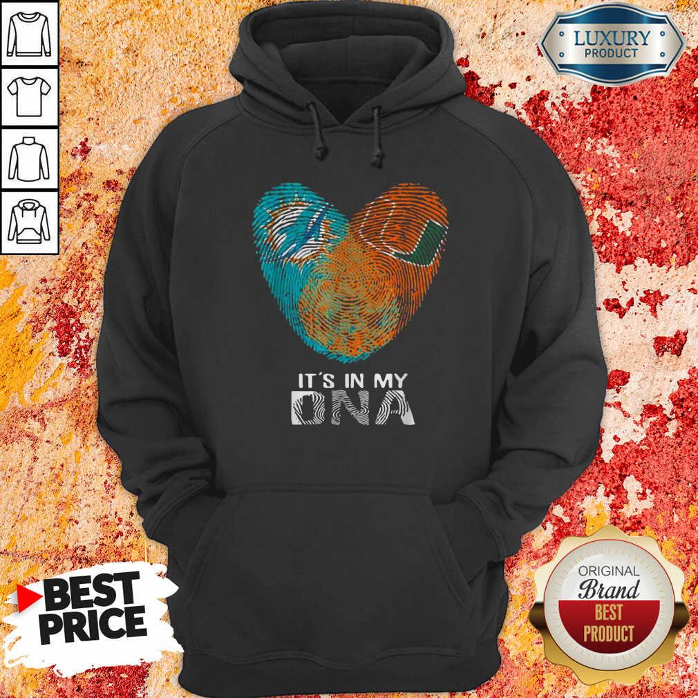 Happy Dolphins Hurricanes It’S In My Dna Heart Fingerprints Shirt
