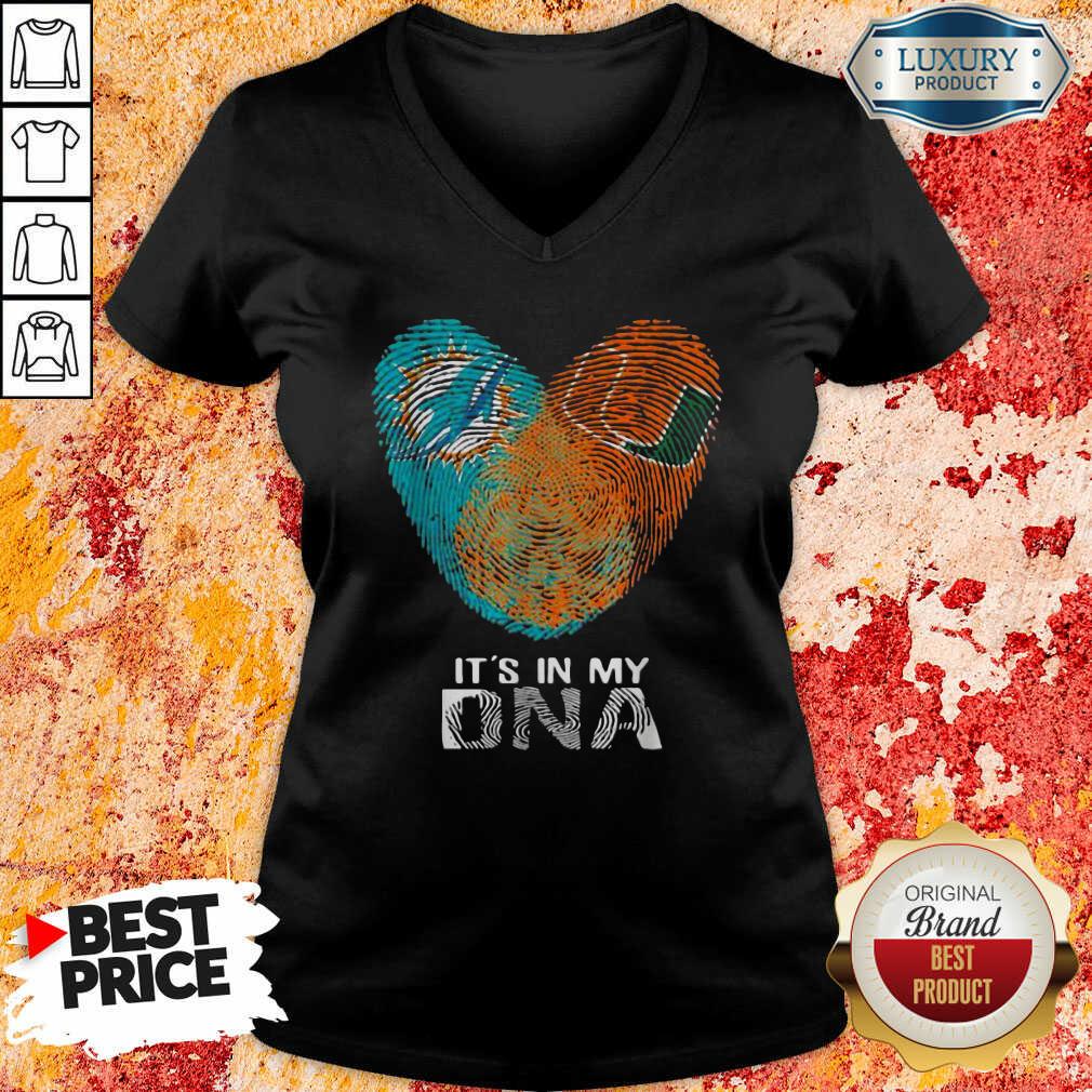 Happy Dolphins Hurricanes It’S In My Dna Heart Fingerprints Shirt