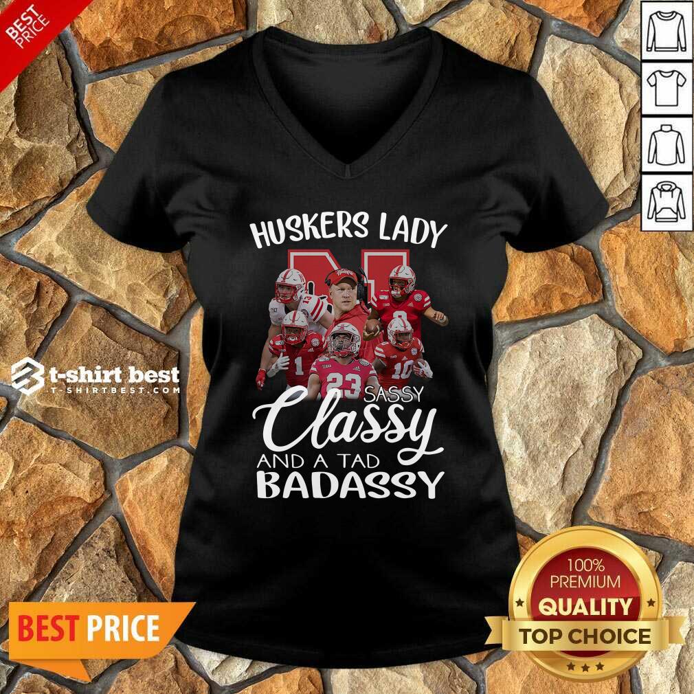 Happy Huskers Lady Sassy Classy And A Tad Badassy Shirt