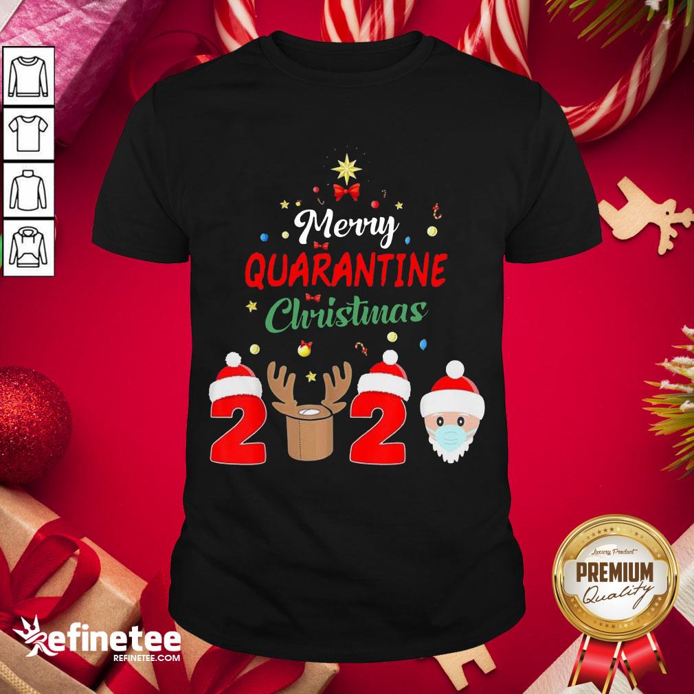 Happy Merry Quarantine Christmas 2020 Xmas Pajamas Holidays Gift Shirt