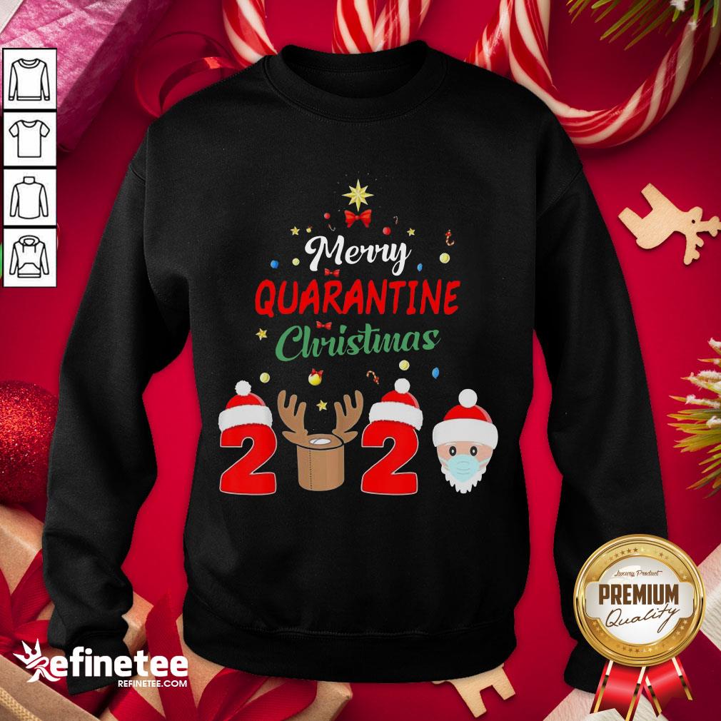 Happy Merry Quarantine Christmas 2020 Xmas Pajamas Holidays Gift Shirt