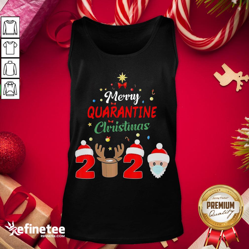Happy Merry Quarantine Christmas 2020 Xmas Pajamas Holidays Gift Shirt