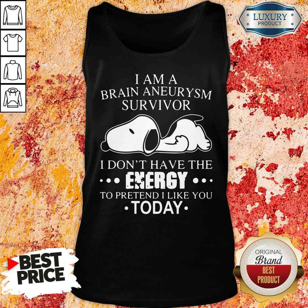 Happy Snoopy I Am A Brain Aneurysm Survivor Tee Shirt