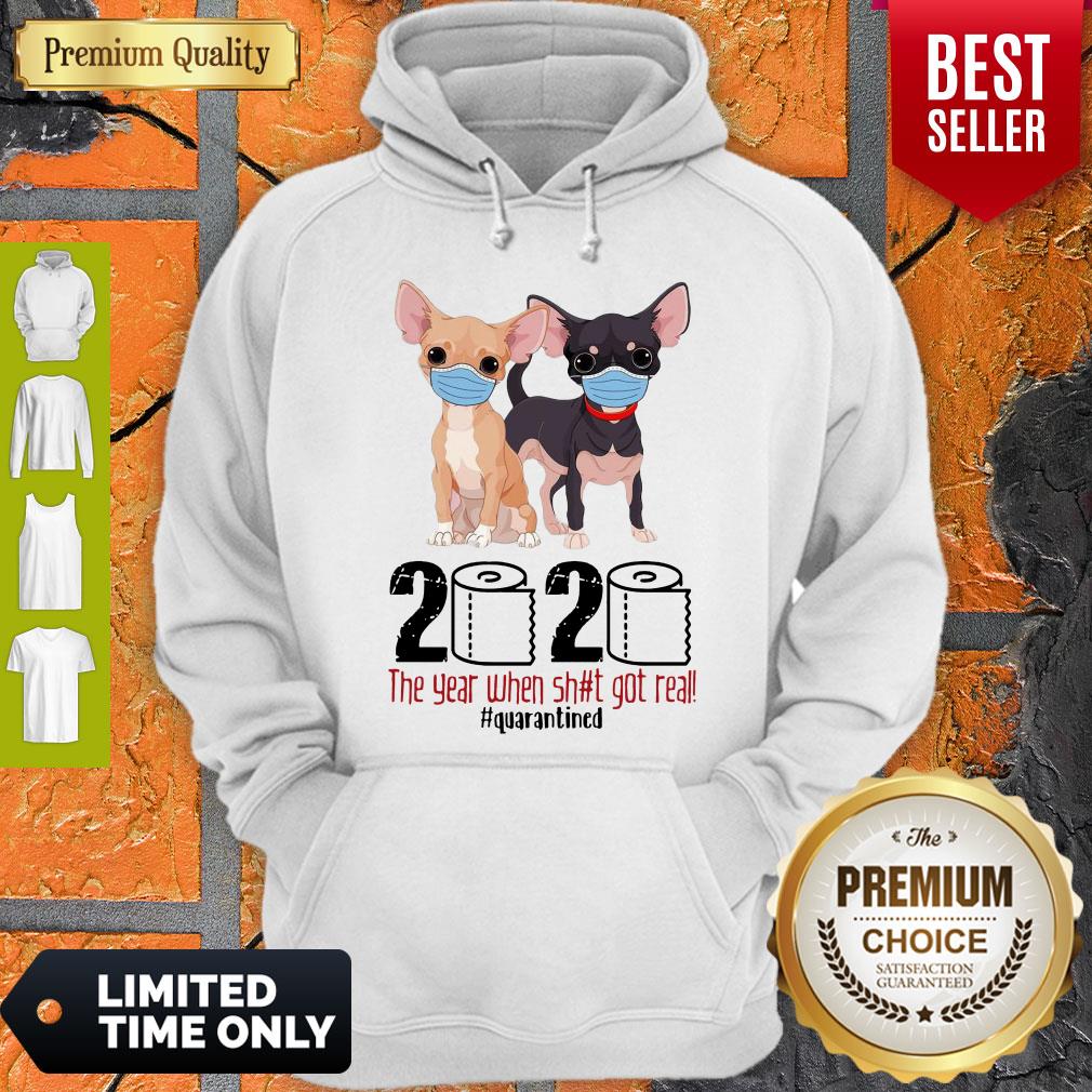 Top Chihuahua Face Mask 2020 The Year When Shit Got Real Quarantined Shirt