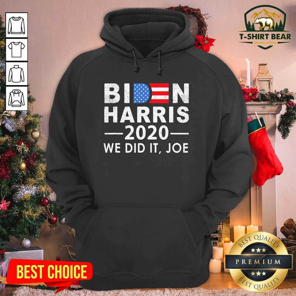 Official Biden Harris 2020 We Did It Joe American Flag Election Shirt
