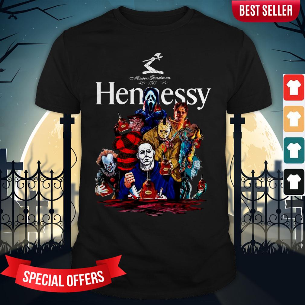 Horror Characters Hennessy Party Happy Halloween Shirt