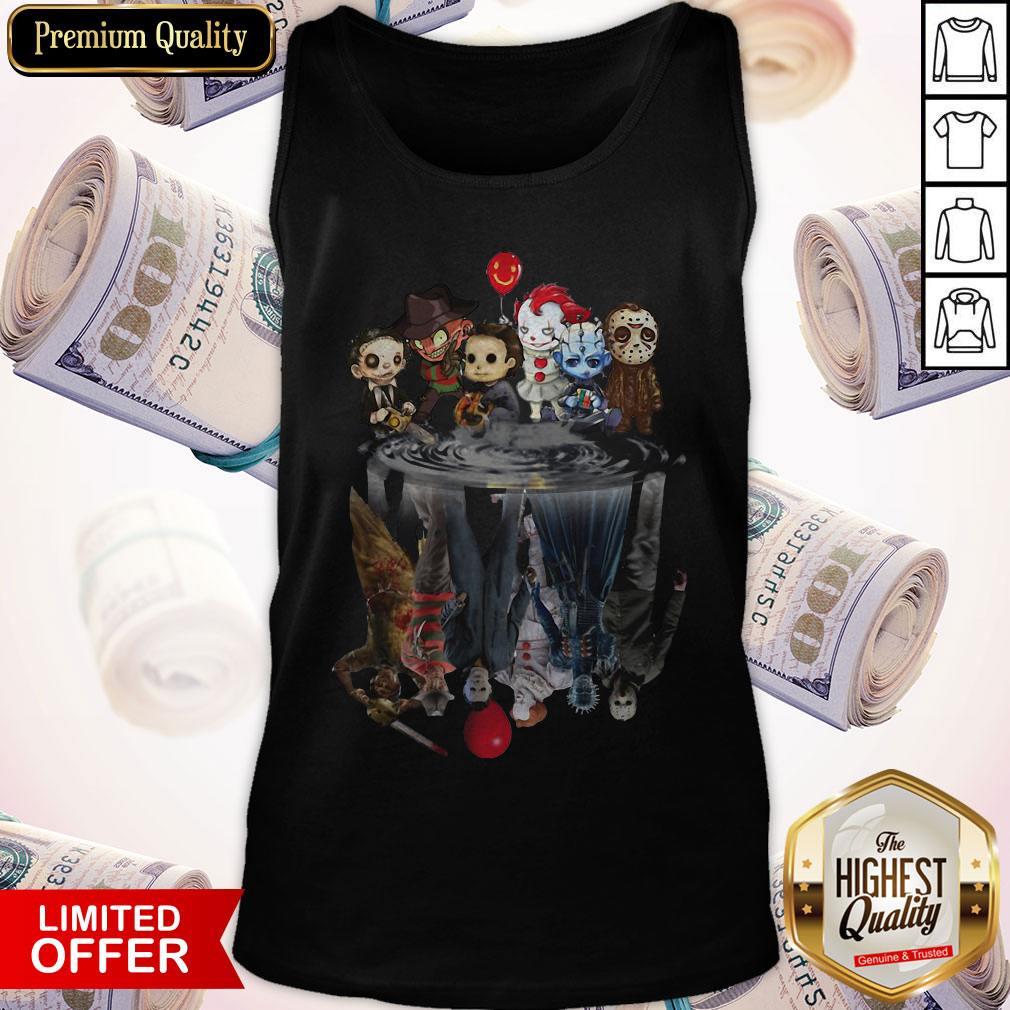 Horror Characters Movies Water Mirror Reflection Halloween Shirt