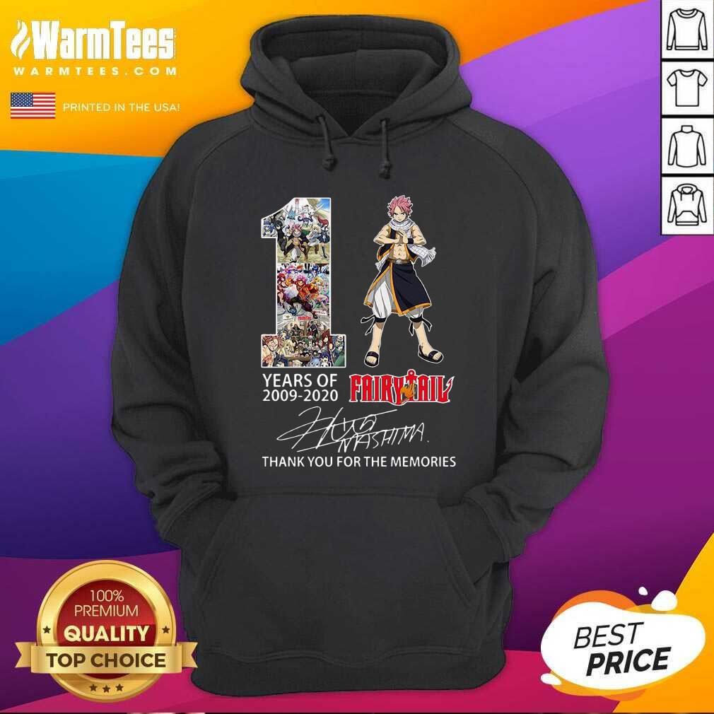 Hot 11 Years Of 2009 2021 Fairy Tail Thank You For The Memories Signature Shirt