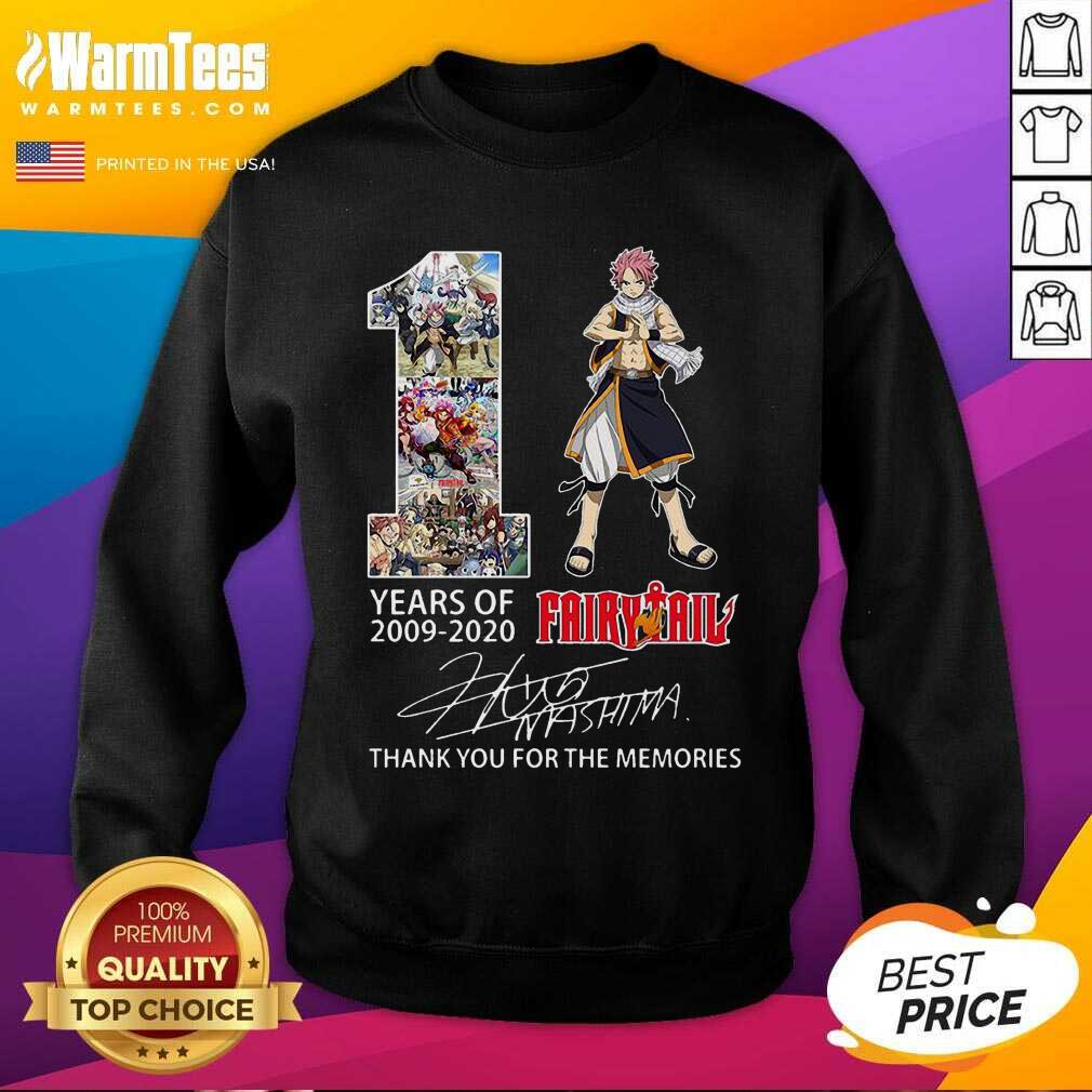 Hot 11 Years Of 2009 2021 Fairy Tail Thank You For The Memories Signature Shirt