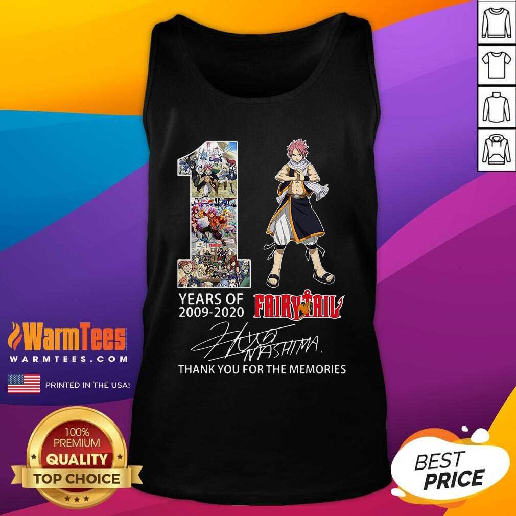 Hot 11 Years Of 2009 2021 Fairy Tail Thank You For The Memories Signature Shirt