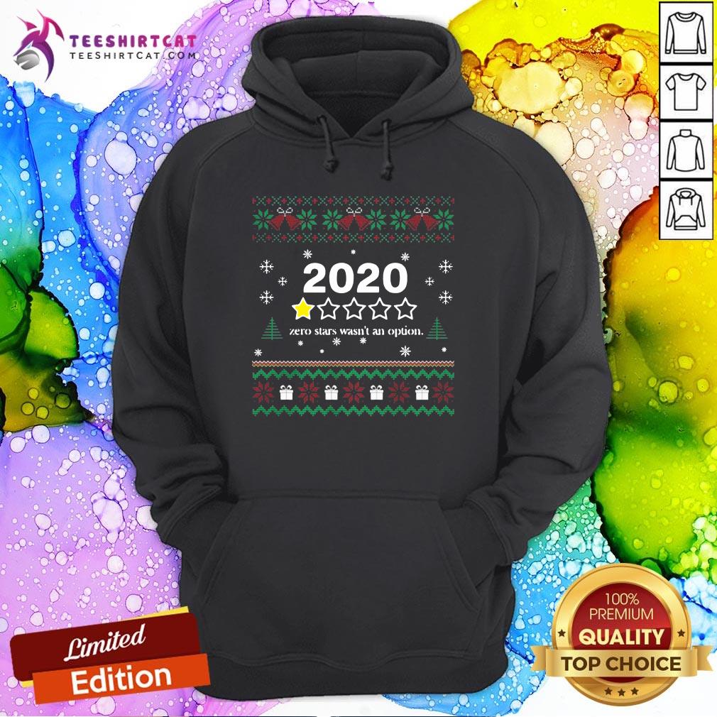 Hot 2020 One Star Zero Stars Wasn't An Option Merry Christmas Shirt