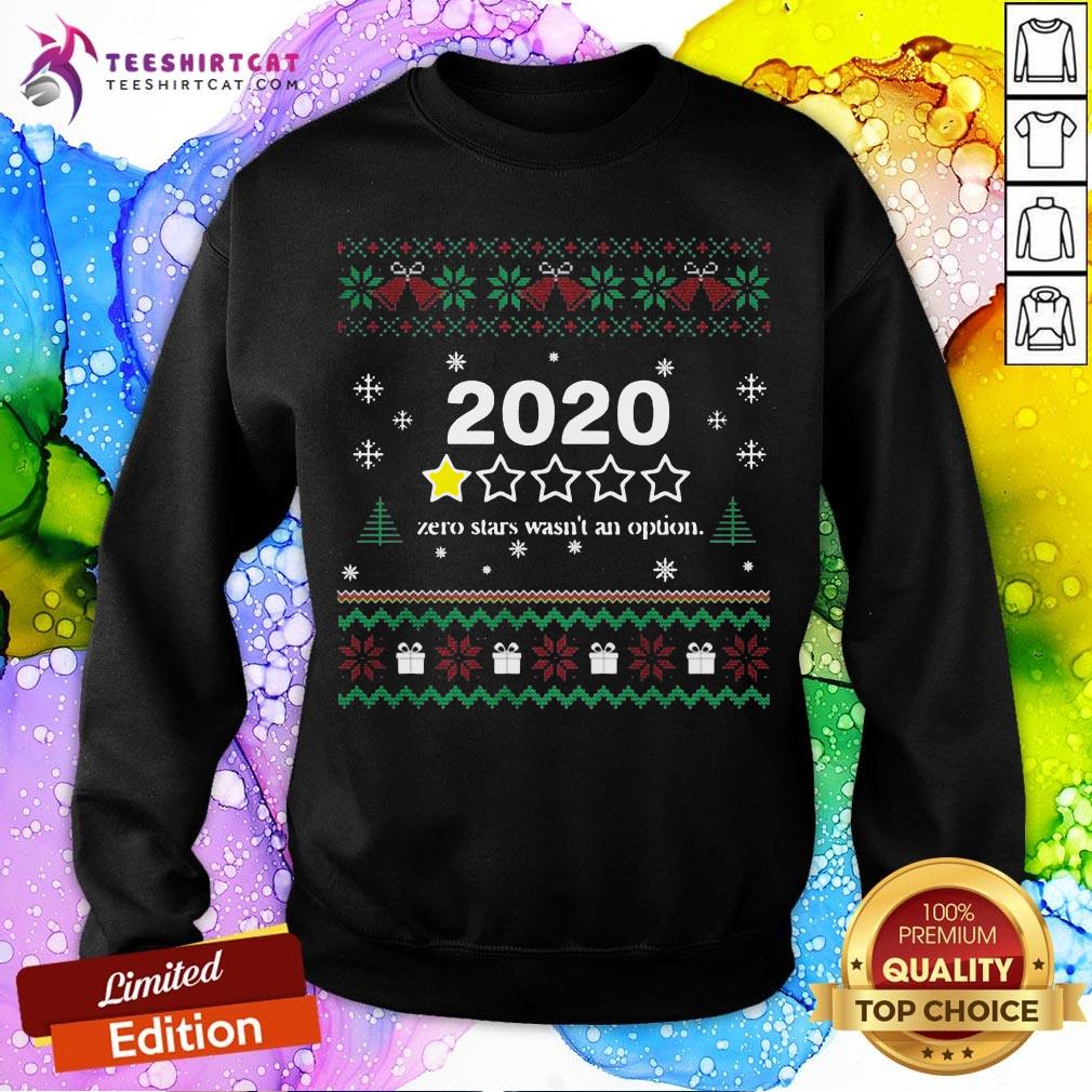 Hot 2020 One Star Zero Stars Wasn't An Option Merry Christmas Shirt