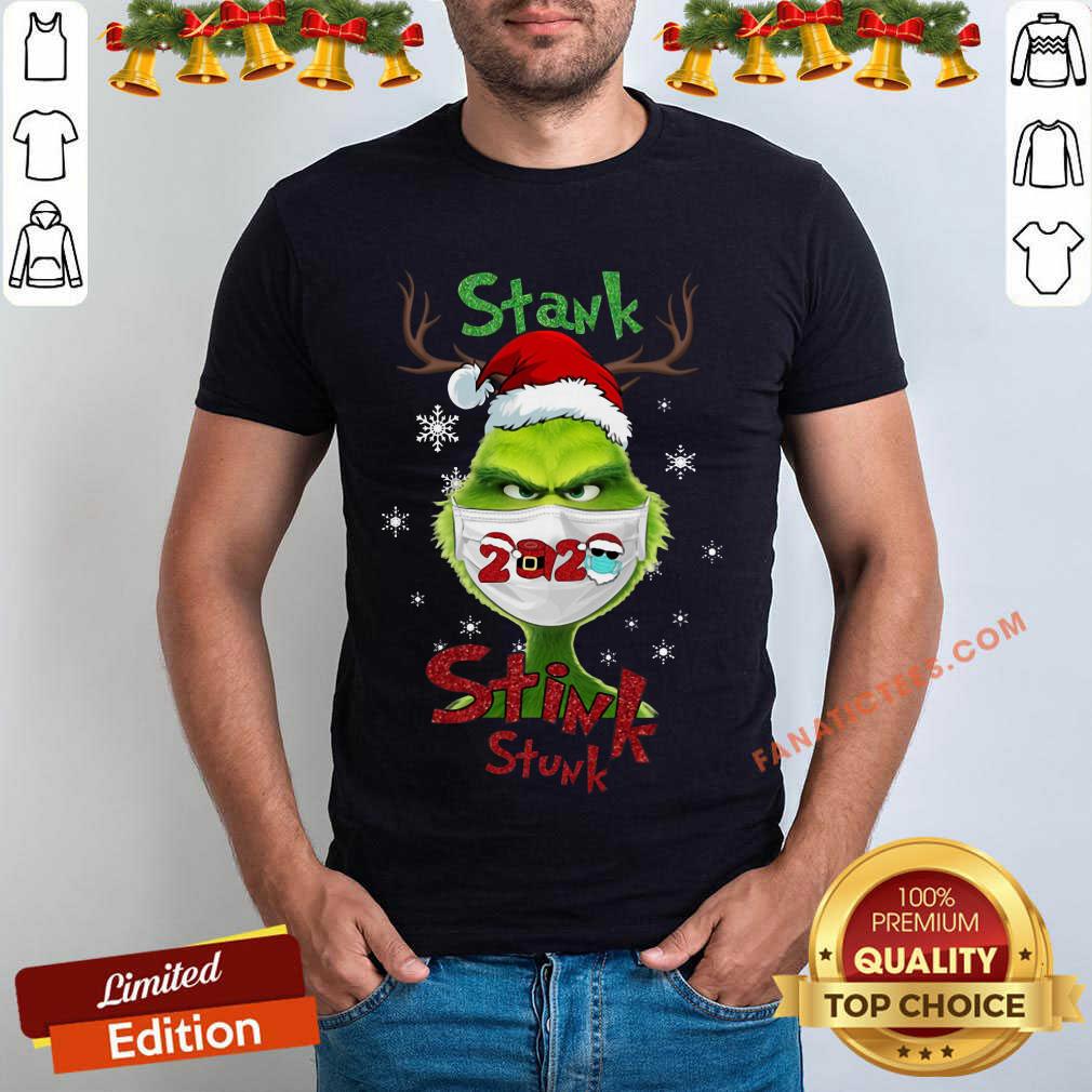 Hot Grinch Face Mask Stank Stink Stunk Christmas Shirt